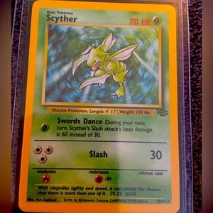 1999 Scyther HOLO 10/64 Jungle Set Pokemon Card
